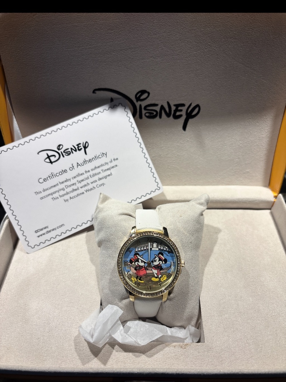 Disney Mickey & Minnie Watch with White Strap